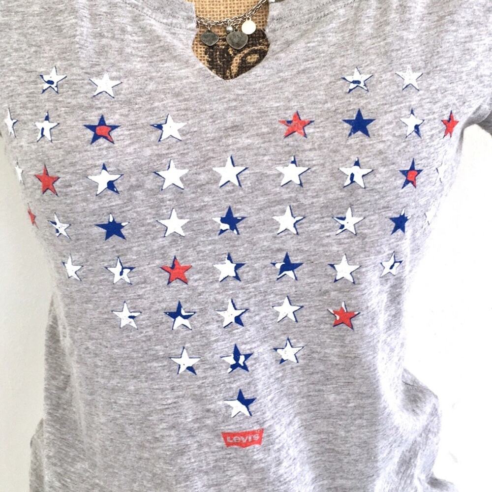 Levi’s American Flag color stars graphic tee S EUC - Picture 9 of 10